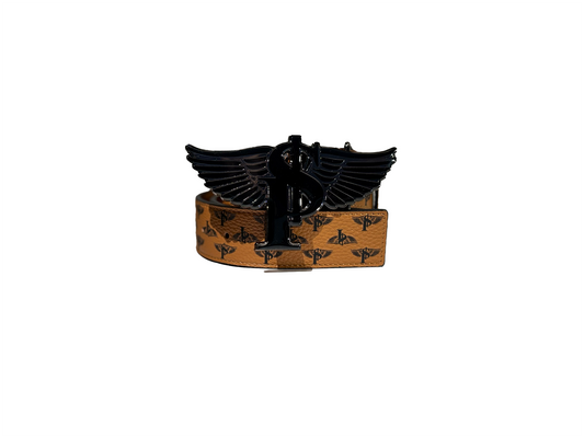 All over Logo Belt Tan